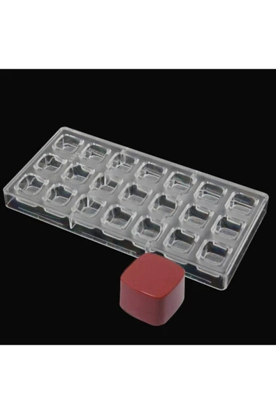 Siliko World Polikarbon Kare Çikolata Kalıbı - Resim 3