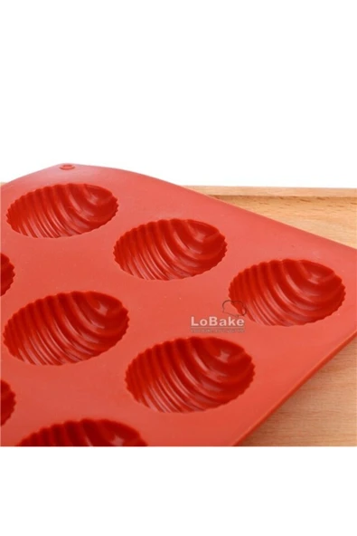 Siliko World Muffin Kalıbı Üstü Çizgili Yarım Yumurta - 4