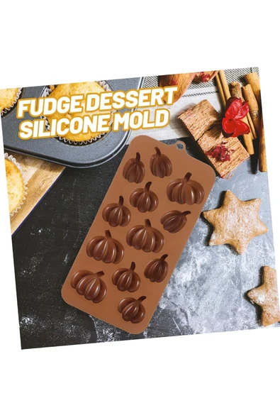 Siliko World Silikon Çikolata Kalıbı Bal Kabağı Mum Sabun Kek Buz Epoksi Kalıp