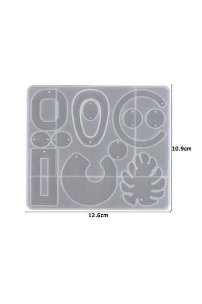 Siliko World Epoksi Çoklu Karışık Küpe Takı Kalıbı - 3