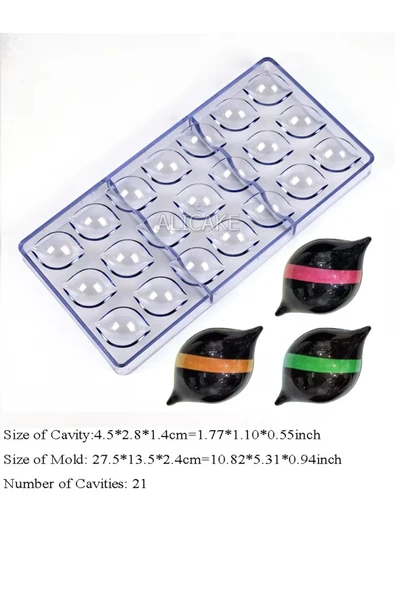 Siliko World Polikarbon Çikolata Kalıbı Mini Limon - 4