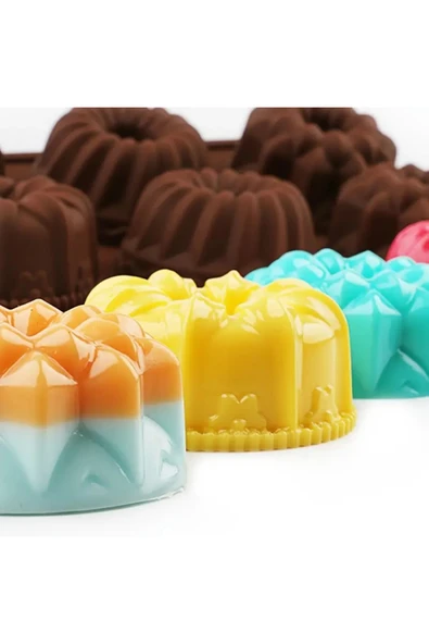 Siliko World Silikon Pasta Kek Ve Kurabiye Kalıbı 6'lı Kek Kalıbı - 4