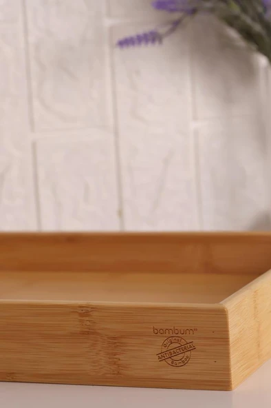 Bambum Marbella - Bambu Desenli Tepsi Büyük - Resim 3