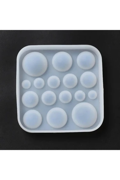 Siliko World Silikon Epoksi Reçine Kalıbı Yarım Küre Yüzük Taşı Kalıbı - 8