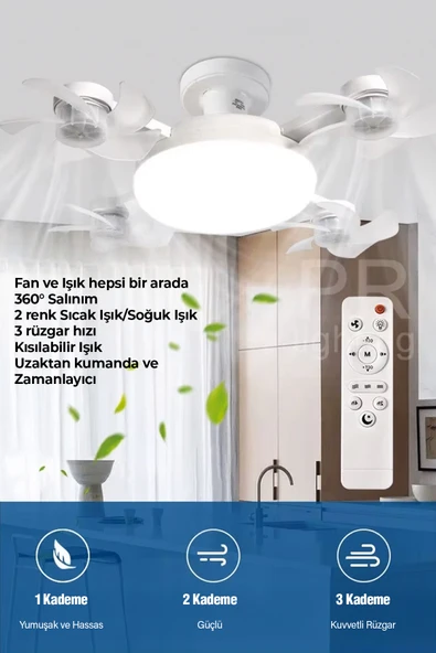 ROBO Işıklı Drone Tavan Vantilatörü - 2