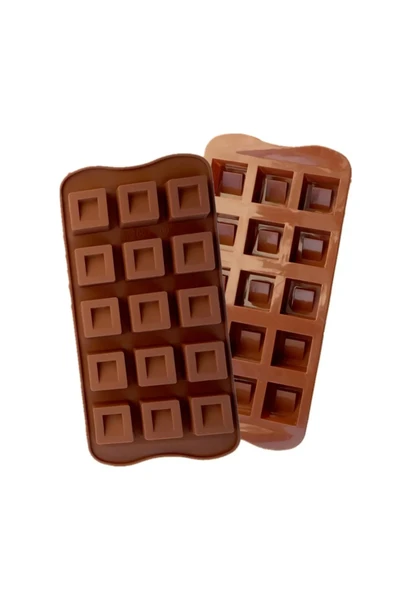 Siliko World Silikon Kare Desenli Çikolata Kalıbı Mum Sabun Epoksi Reçine Ve Jöle Yapımı Için Uygundur - Resim 2