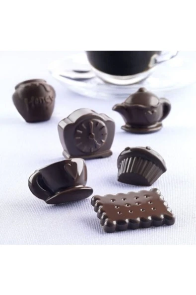 i G KALIP 12Li Silikon Çay Saati Çikolata Kalıbı Ecmelnm573 - 3