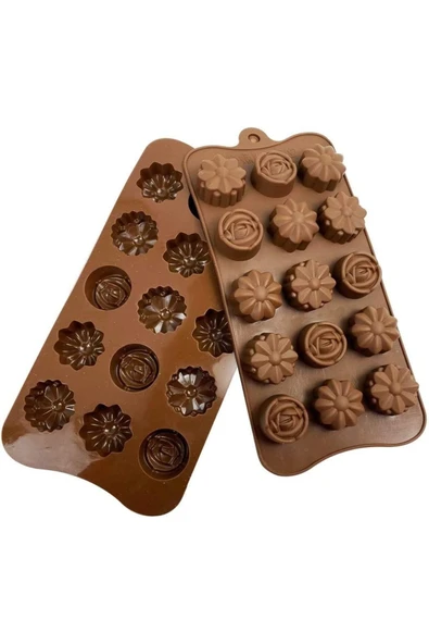 Siliko World Silikon Çikolata Kalıbı 3 Farklı Çiçek - Resim 2