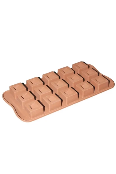 Siliko World Silikon Kare Desenli Çikolata Kalıbı Mum Sabun Epoksi Reçine Ve Jöle Yapımı Için Uygundur - Resim 4