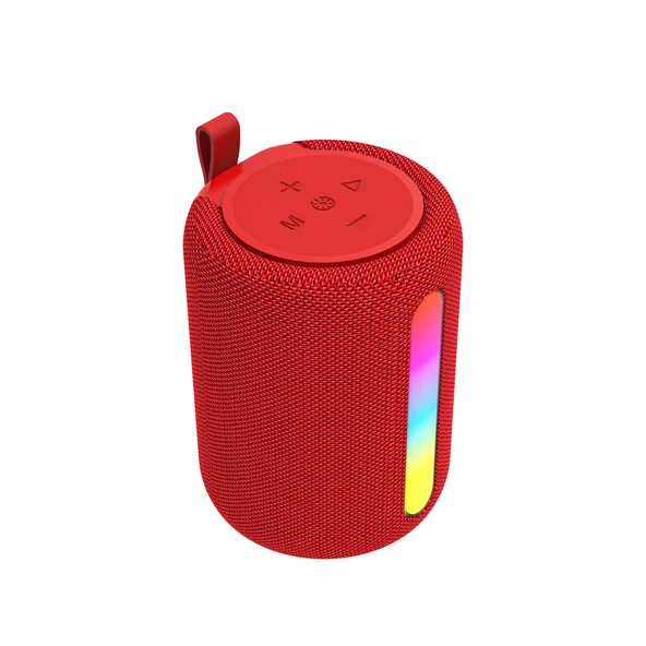 Polosmart PBS228 Işıklı Taşınabilir Kablosuz Bluetooth Speaker Hoparlör 1200 mAh Kırmızı - 2