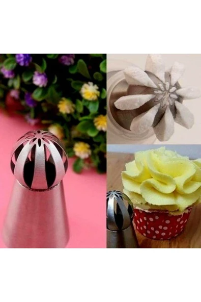 Siliko World Paslanmaz Çelik Krema Sıkma Torbası Ucu (ŞANTİ TORBASI UCU, DUY) 1 Adet 2 Adet Şanti Torbası