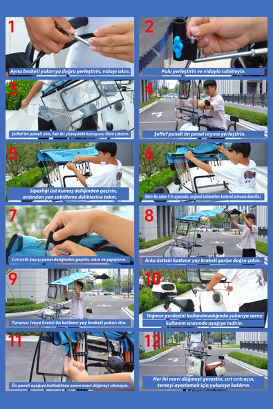 ROBO Motorsiklet Tentesi Siyah - 9