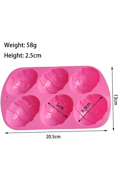 Siliko World Paskalya Yumurtası Kek & Çikolata Silikon Kalıbı - 6