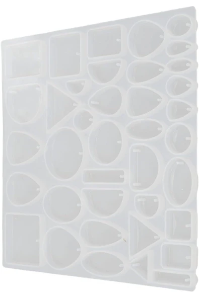 Siliko World Epoksi Reçine Silikon Kalıp Küpe Kolye Anahtarlık Kalıbı - 7