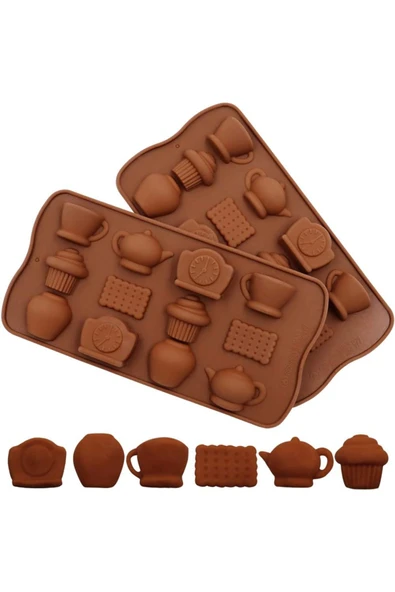 Siliko World Çay Saati Çikolata Kalıbı Silikon - 3