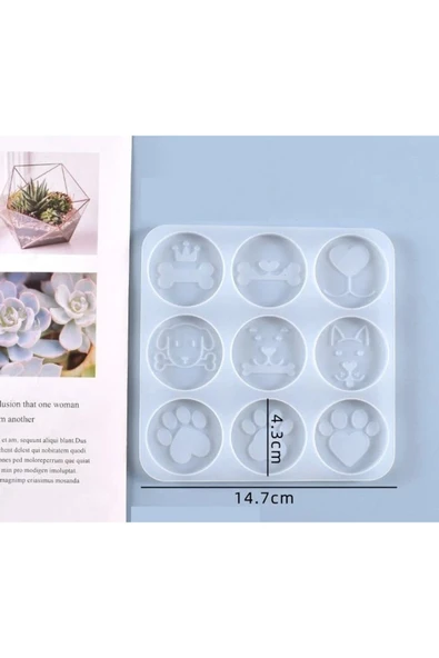 Siliko World Epoksi Çoklu Hayvan Telefon Tutacağı Magnet Kalıbı - Resim 3