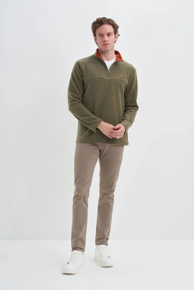 Cazador Yarım Balıkçı Yaka Kalın Polar Regular Fit Sweatshirt-56320 ürün görseli