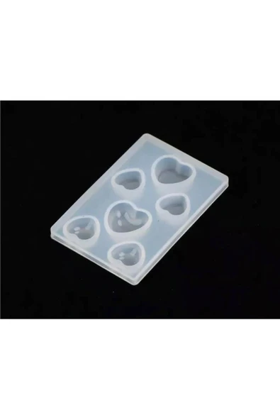 Siliko World Epoksi Mini Kalp Kolye Küpe Kalıbı - 4