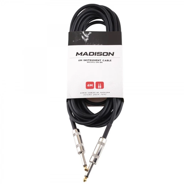 Madison Gitar Kablosu 6 Metre- SİYAH - 1