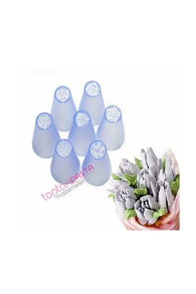 Siliko World Polikarbon Kırılmaz Rus Duy Seti 16 Adet ve 10 Adet Krema Torbası Hediye - 6