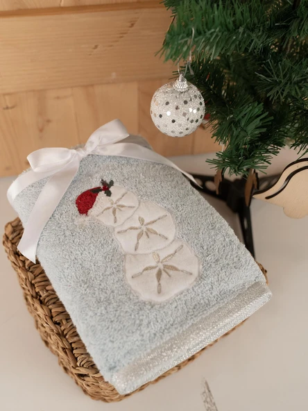 Pamuklu 2'li 40x70 cm Modern & Şık Hediyelik Havlu Seti Baveno - Resim 6