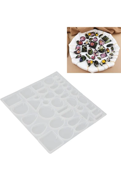 Siliko World Epoksi Reçine Silikon Kalıp Küpe Kolye Anahtarlık Kalıbı - 3