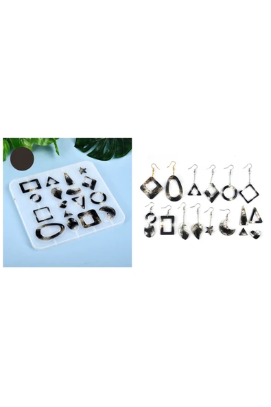 Siliko World Epoksi Silikon Çoklu Küpe Takı Kalıbı - 2