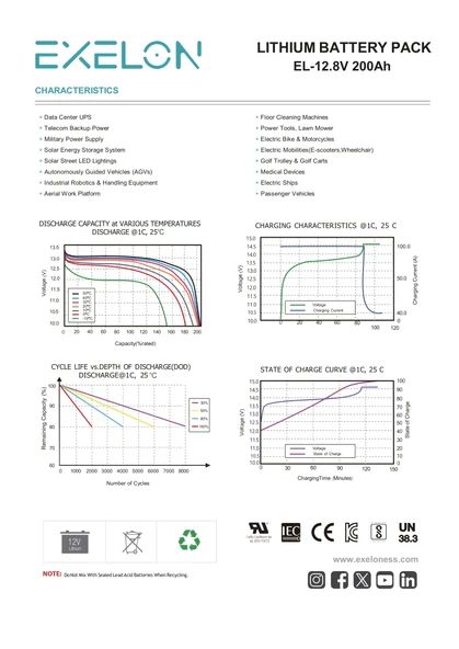 Exelon 12.8V 200 Ah Lityum Akü - 3