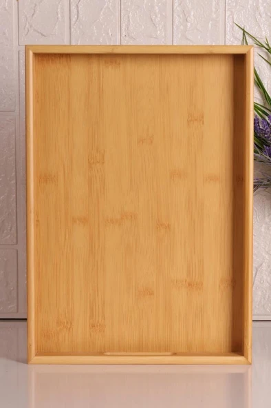 Bambum Marbella - Bambu Desenli Tepsi Orta ürün görseli