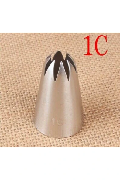 Siliko World Paslanmaz Çelik Krema Sıkma Torbası Ucu (Şanti Torbası Ucu, Duy) 1 Adet + 4 Adet Şanti Torbası - 3