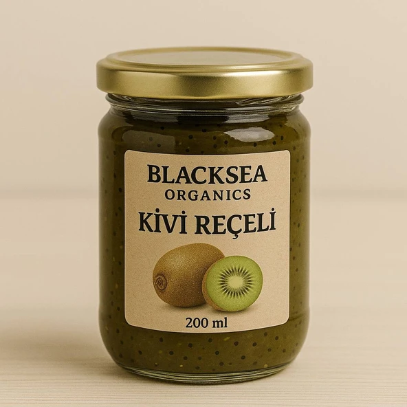 Doğal Kivi Reçeli 200 ml  Katkısız  Geleneksel Yöntemlerle Hazırlanmış  BlackSea Organics ürün görseli