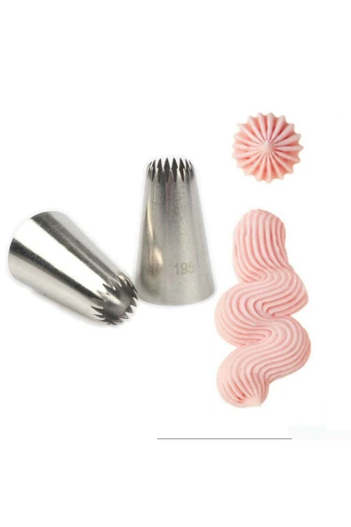 Siliko World Paslanmaz Çelik Krema Sıkma Torbası Ucu (Şanti Torbası Ucu, Duy) 1 Adet + 4 Adet Şanti Torbası