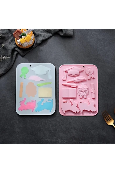 Siliko World Çikolata Epoksi Sabun Mum Jelibon Şeker Hamuru Silikon Kalıp - 8