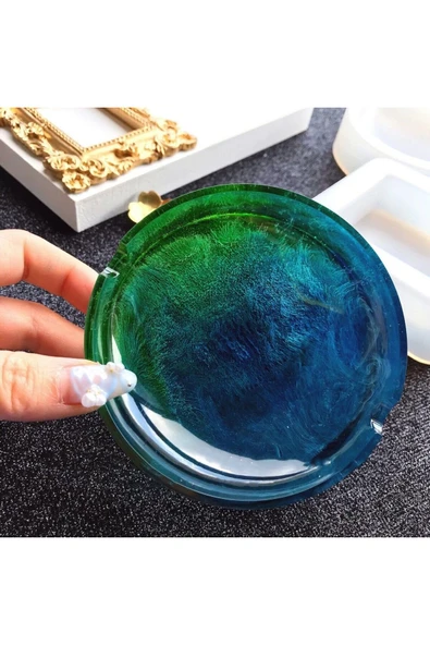 Siliko World Epoksi Küllük Kalıbı Yuvarlak Silikon - 5