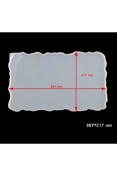 Siliko World Epoksi Silikon Tepsi Kalıbı Dikdörtgen Büyük Boy 21x35cm - 4