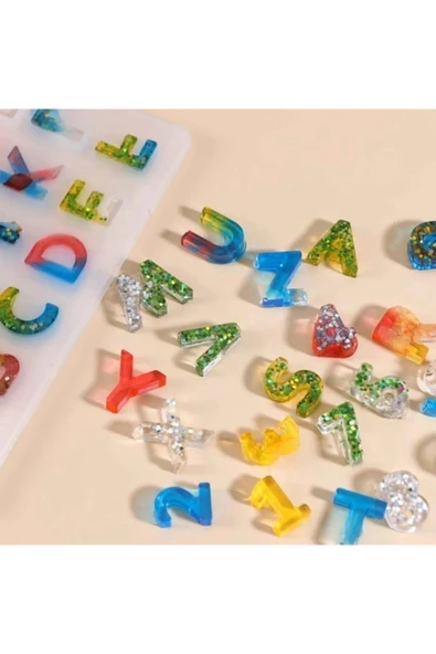 Siliko World Epoksi Alfabe Sayı Silikon Kalıbı - 5