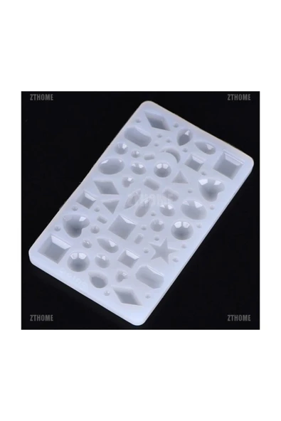 Siliko World Takı Küpe Kolye Yüzük Taş Seti Kalıbı Epoksi Reçine Kalıbı - 4