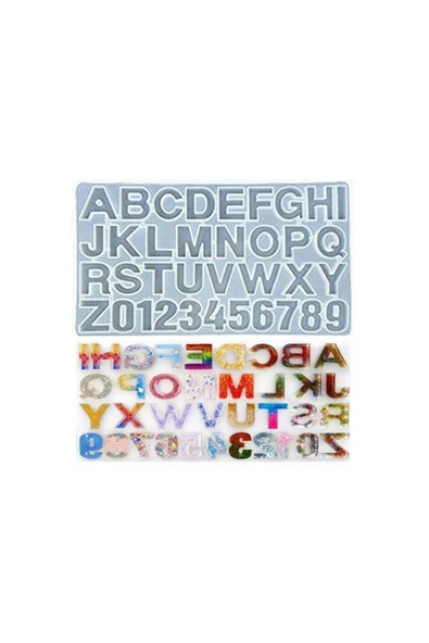 Siliko World Epoksi Reçine Kalıp Delikli Alfabe