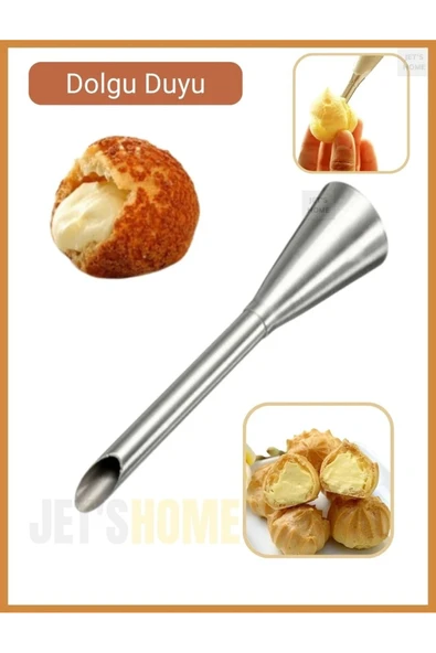 Siliko World Paslanmaz Çelik Krema Sıkma Torbası Ucu (ŞANTİ TORBASI UCU, DUY) 1 Adet 4 Adet Şanti Torbası - 2