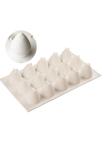 Siliko World Çilek Desenli Silikon Kek Jöle Sabun Çikolata Mum Kek Kalıbı - 3