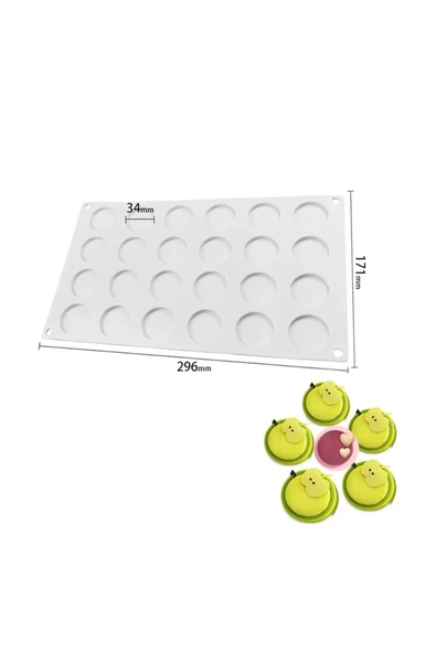 Siliko World Silikon Epoksi Çoklu Daire Anahtarlık Kolye Mum Ve Mühür Kalıbı - 7