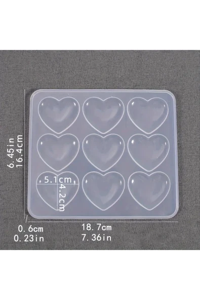 Siliko World Çoklu Kalp Reçine Epoksi Ve Sabun Kalıbı - 6