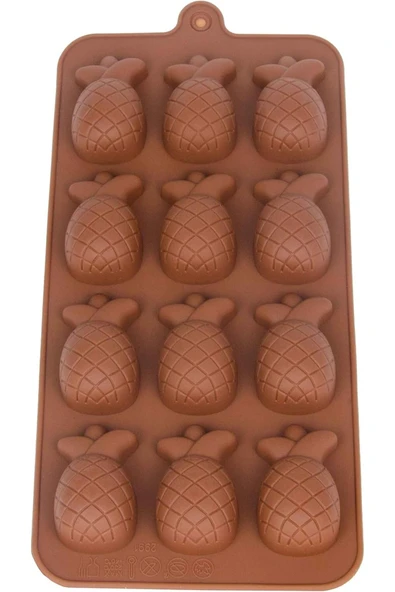 Siliko World Silikon Çikolata Buz Jelibon Epoksi Kalıbı Ananas Modeli - 2