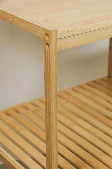 Digithome Bambu 8 Raflı Mutfak Bangosu Kahve Köşesi Fincan Askılı Mutfak Standı Dolap DB-0033 - 5