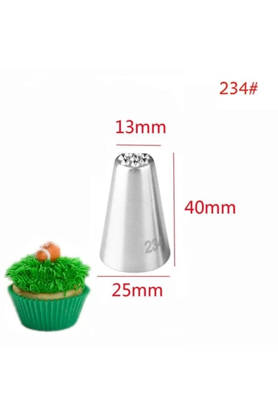 Siliko World Paslanmaz Çelik Krema Sıkma Torbası Ucu (Şanti Torbası Ucu, Duy) 1 Adet + 4 Adet Şanti Torbası - 2