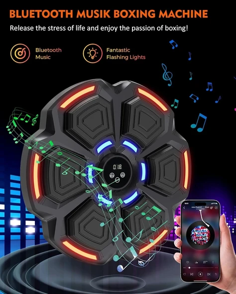Bluetooth Hoparlör Özellikli Duvar Boks Makinesı  9 Mod Seviye Ayarlı  Müzikli Boks Makinesı - 6