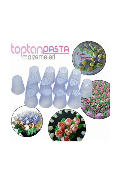 Siliko World Polikarbon Kırılmaz Rus Duy Seti 16 Adet ve 10 Adet Krema Torbası Hediye - 8