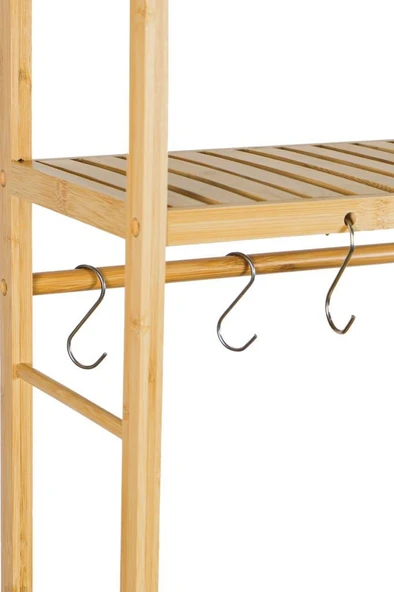 Digithome Bambu 8 Raflı Mutfak Bangosu Kahve Köşesi Fincan Askılı Mutfak Standı Dolap DB-0033 - 3