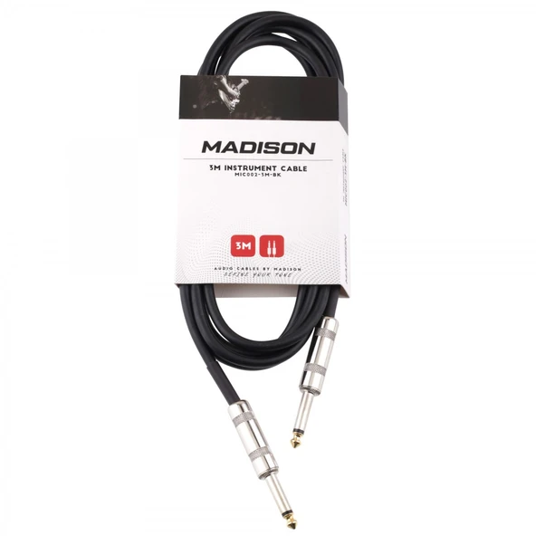 Madison Gitar Kablosu 3 Metre- SİYAH - 1