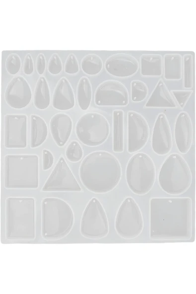 Siliko World Epoksi Reçine Silikon Kalıp Küpe Kolye Anahtarlık Kalıbı - 6